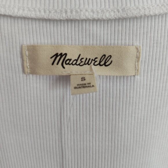 Ladies SZ S Madewell White Supima  T-Shirt - Picture 3 of 3